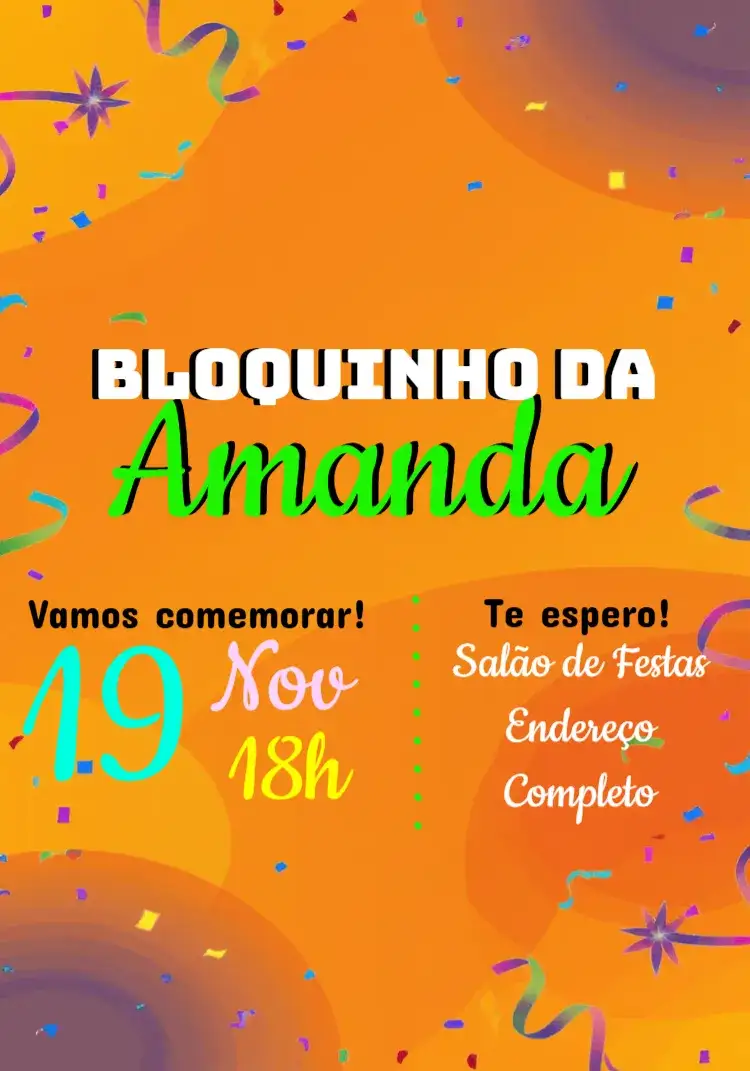 Convite Carnaval Rosa – tema Datas Comemorativas colorido, divertido, tropical, vibrante, artístico, festivo