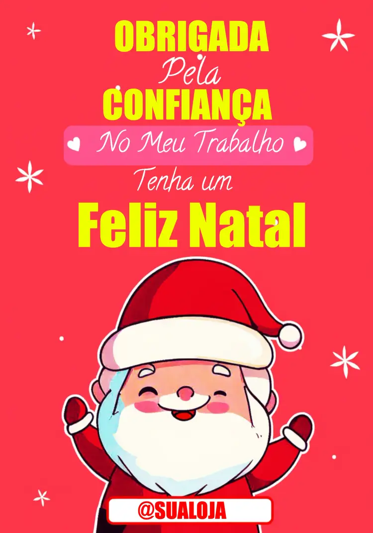 Convite Cartão De Agradecimento Para Loja Natal Red