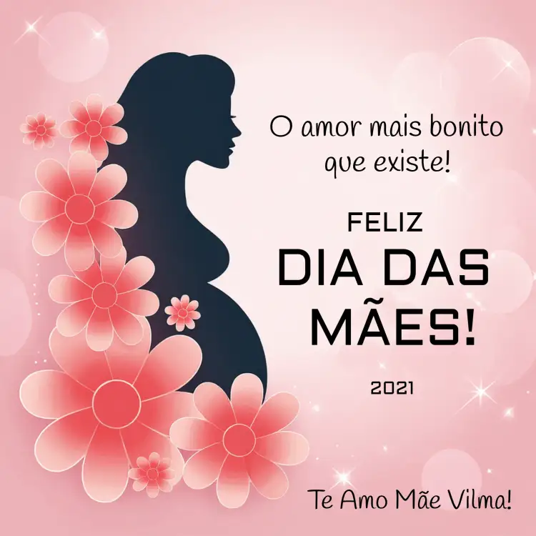 Convite Cartão De Dia Das Mães Rosa – tema Datas Comemorativas floral, romântico, moderno, pastel, delicado