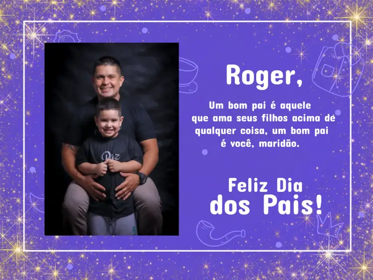 Convite Cartão De Dia Dos Pais Com Foto Comemoração – tema Datas Comemorativas azul e branco, moderno, divertido, familiar, minimalista