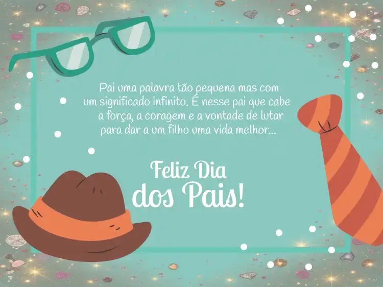 Cartão De Dia Dos Pais Comemoração