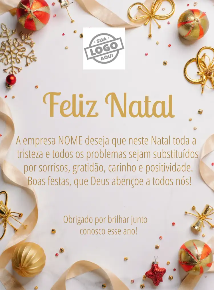 Cartão De Feliz Natal Para Empresas Foto