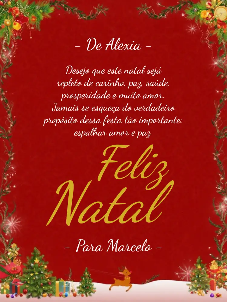 Convite Cartão De Natal Arte – tema Datas Comemorativas vermelho e dourado, minimalista, vintage, moderno, clássico, festivo