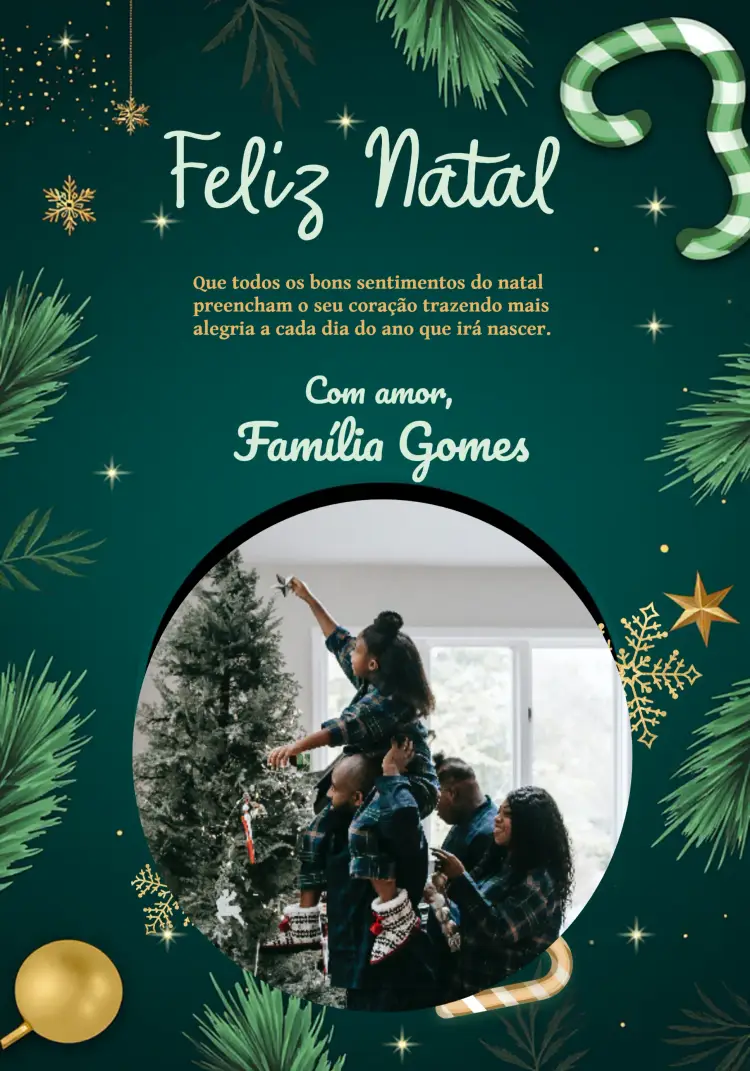 Convite Cartão De Natal Com Foto Arvoredenatal