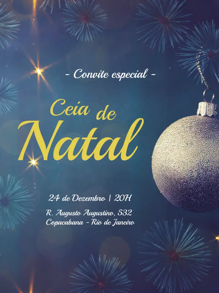 Convite Cartão De Natal Enfeite