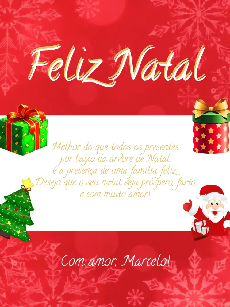 Convite Cartão De Natal Noel – tema Datas Comemorativas festivo, clássico, colorido, dourado, contemporâneo