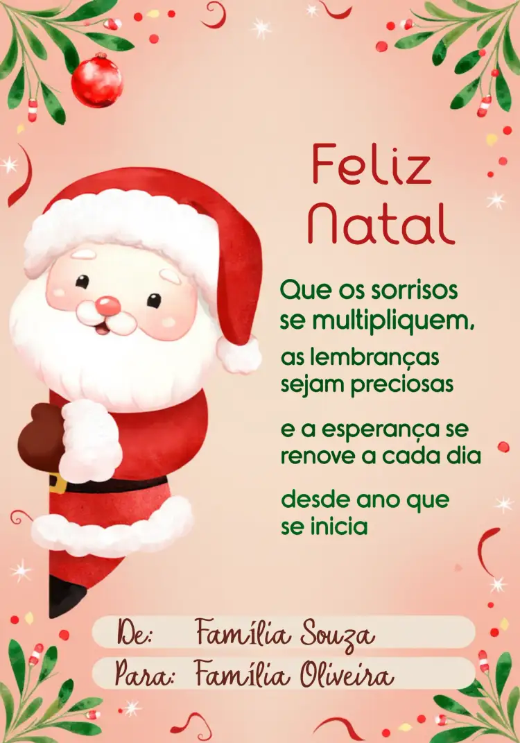 Convite Cartão De Natal Papai Noel Vermelho – tema Datas Comemorativas vermelho vibrante, festivo, clássico, alegre, ilustrações natalinas