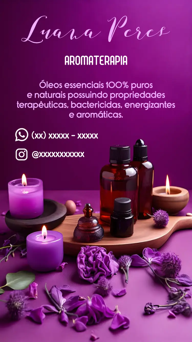 Convite Cartão De Visita Aromaterapia Digital