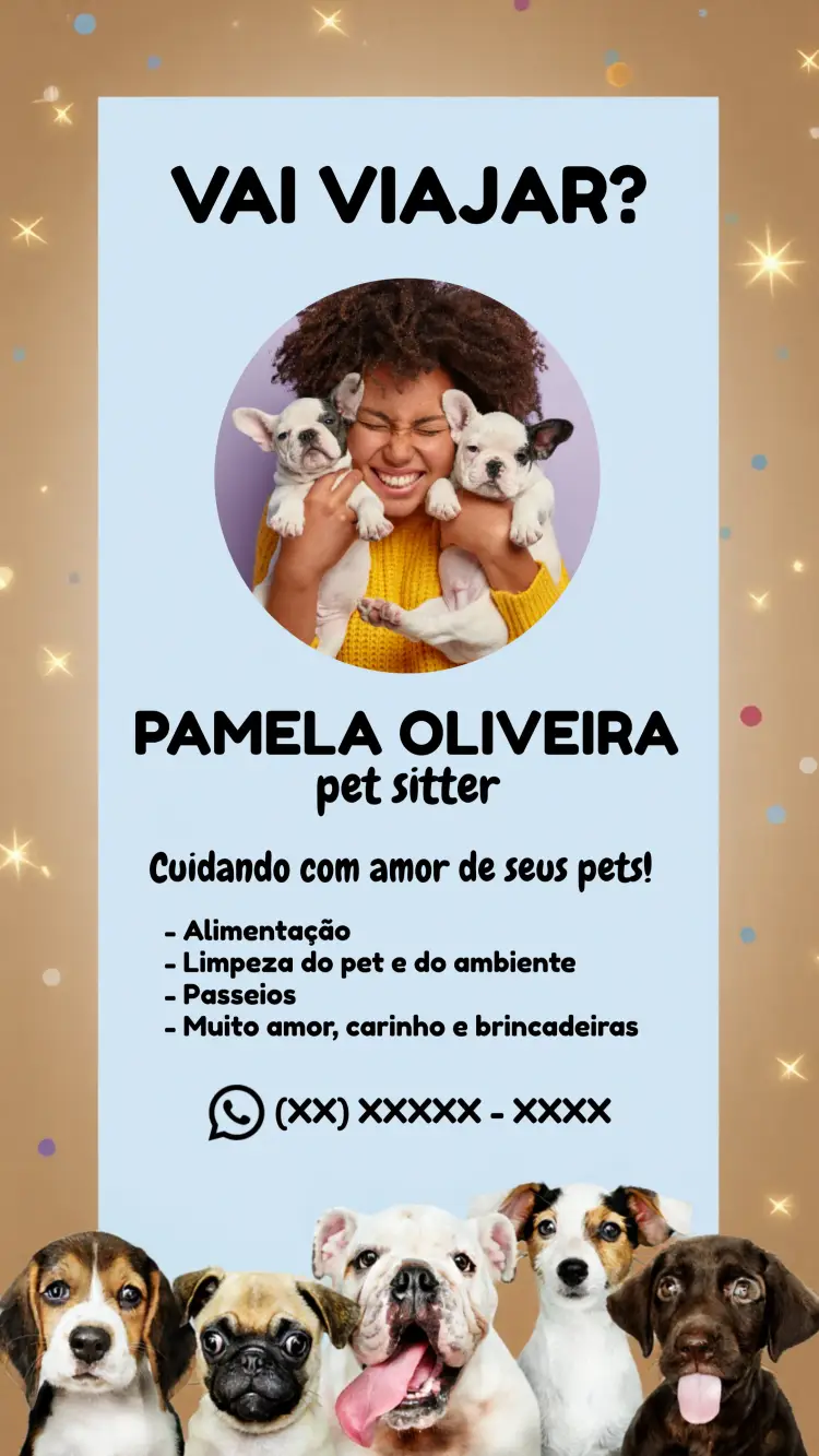 Convite Cartão De Visita Babá Pet Patinhas