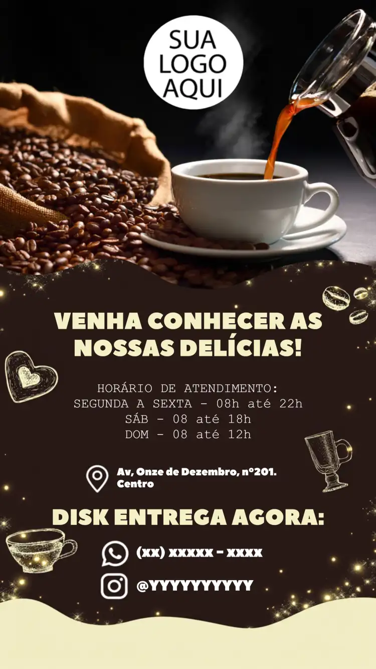 Cartão De Visita Cafeteria Cartao