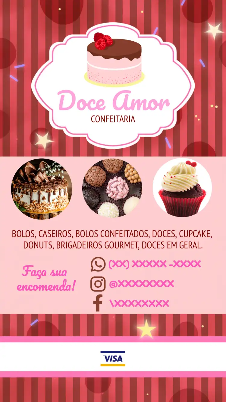 Cartão De Visita Confeitaria Post