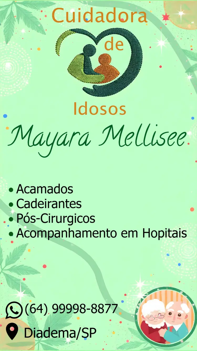 Convite Cartão De Visita Cuidadora Idosos Contato