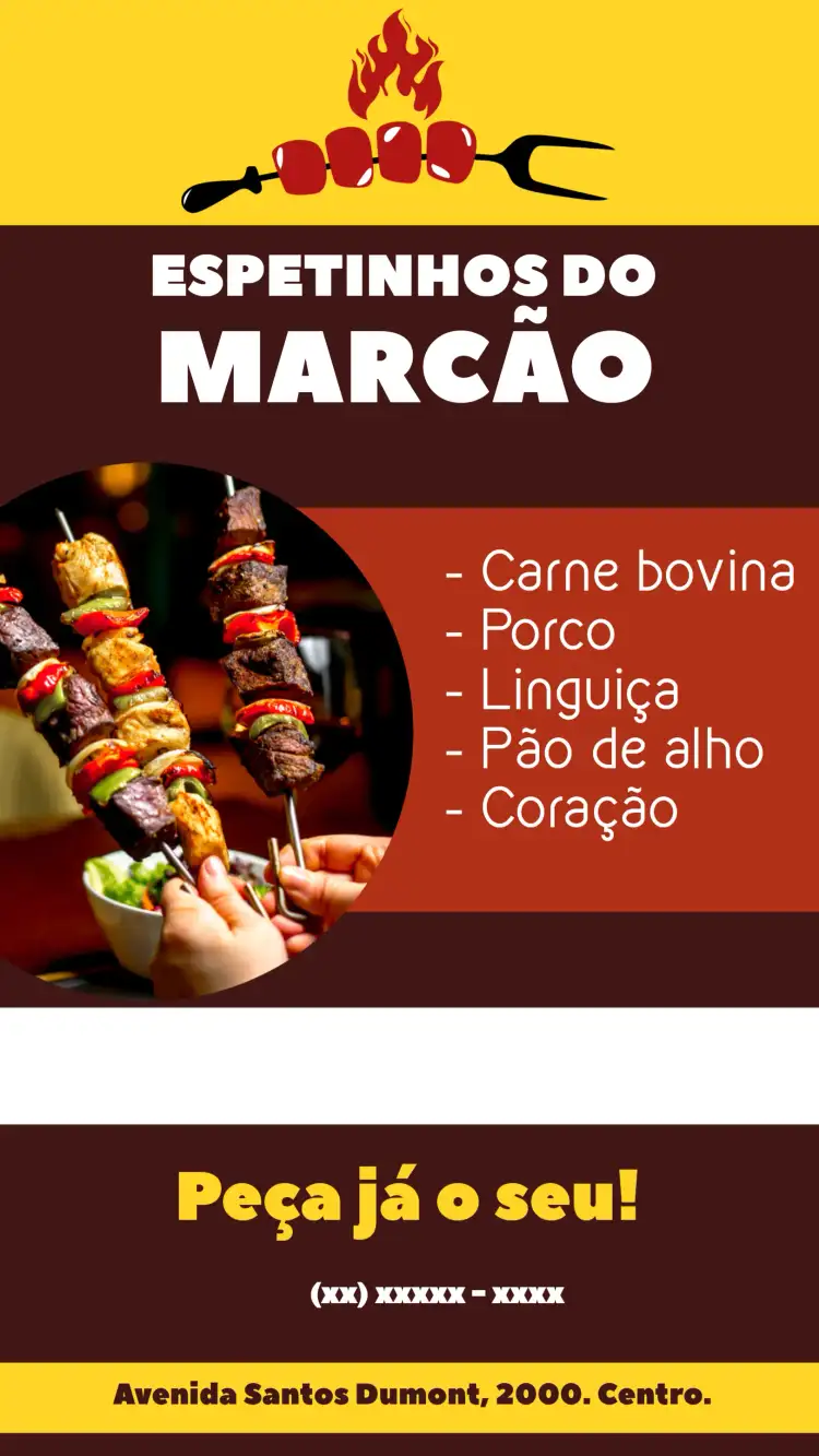 Cartão De Visita Espetinhos Churrasco