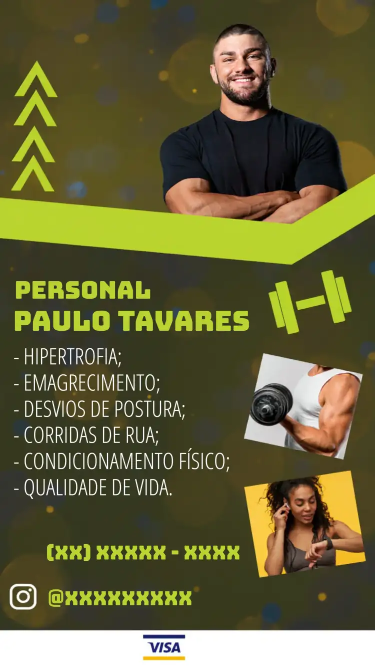 Cartão De Visita Personal Trainer Emagrecimento