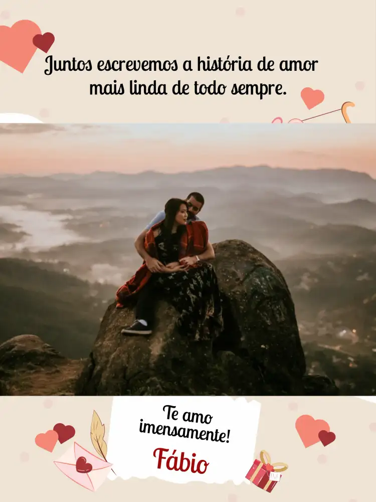 Cartão Dia Dos Namorados Com Foto Círculo