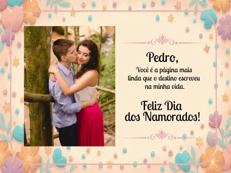 Convite Cartão Dia Dos Namorados Com Foto Folhas
