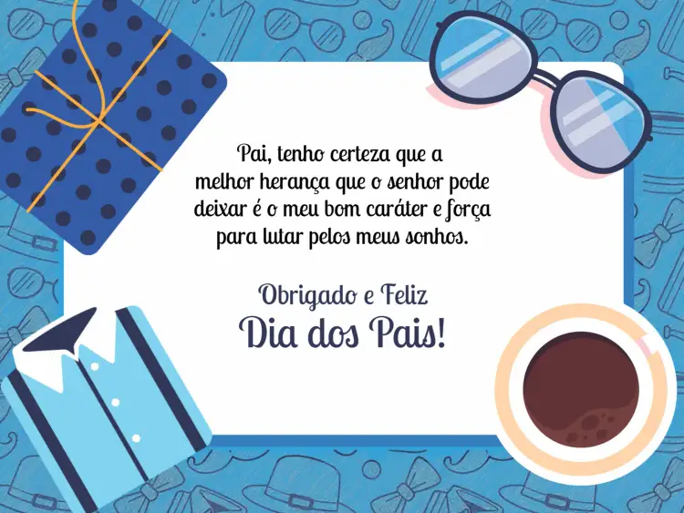 Convite Cartão Dia Dos Pais Azul – tema Datas Comemorativas moderno, colorido, divertido, ilustrações, familiar
