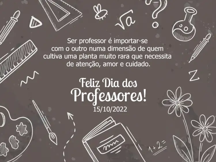 Cartão Dia Dos Professores Comemoração