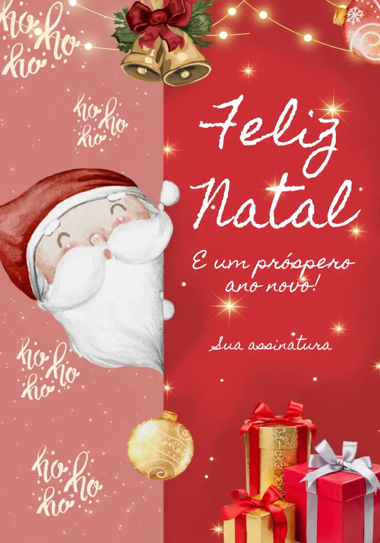 Convite Cartão Feliz Natal Noel – tema Datas Comemorativas vintage, colorido, festivo, tradicional, ilustração, alegre
