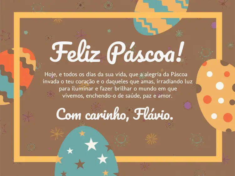 Convite Cartão Feliz Páscoa Círculos – tema Datas Comemorativas colorido, divertido, moderno, festivo, alegre