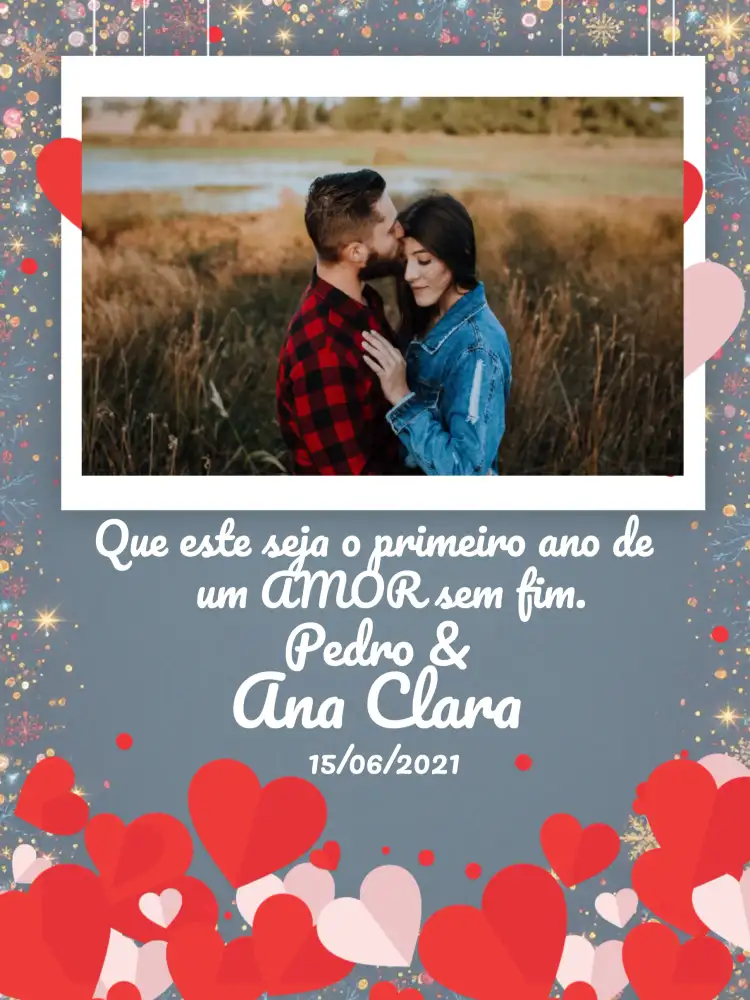 Cartão Namorados Com Foto Namoro