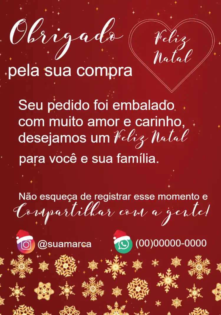 Cartão Para Clientes Natal Arte