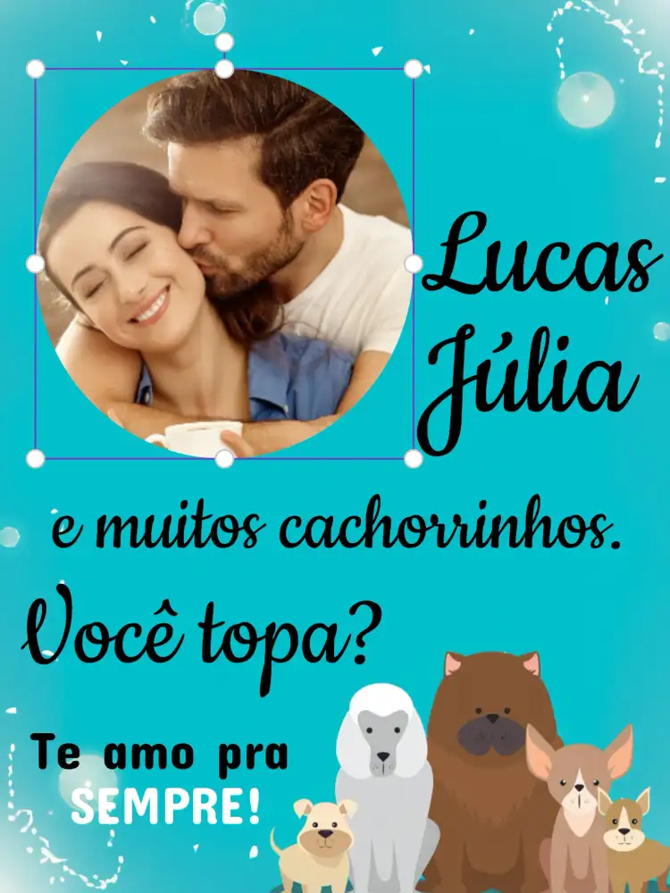 Cartão Para Dia Dos Namorados Com Foto Casamento
