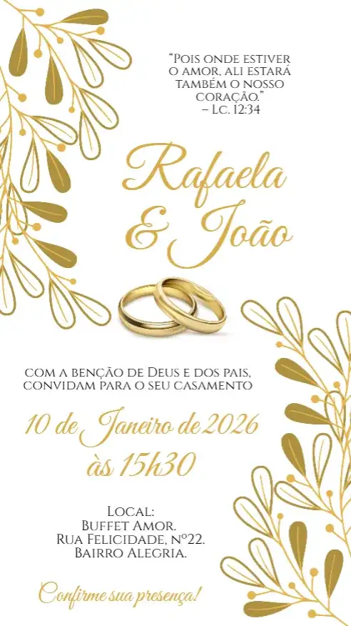 Casamento Dourado Aliança