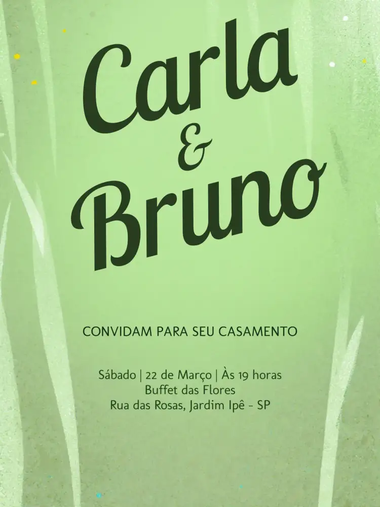 Convite Casamento Floral Branco – tema Casamento floral, romântico, elegante, rústico, verde e branco, moderno