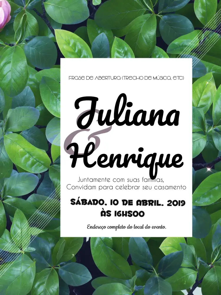 Convite Casamento Floral Flores – tema Casamento floral, romântico, elegante, colorido, modernidade