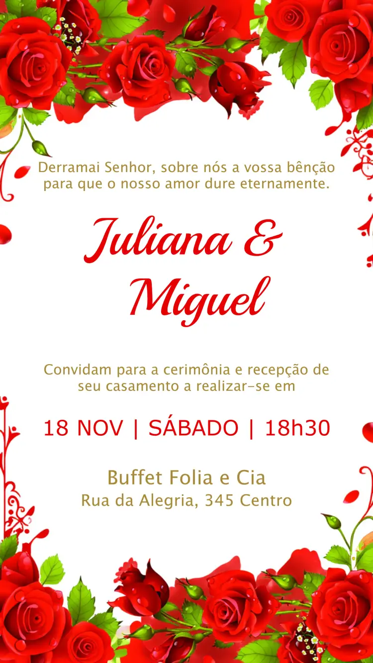 Convite Casamento Floral Flores