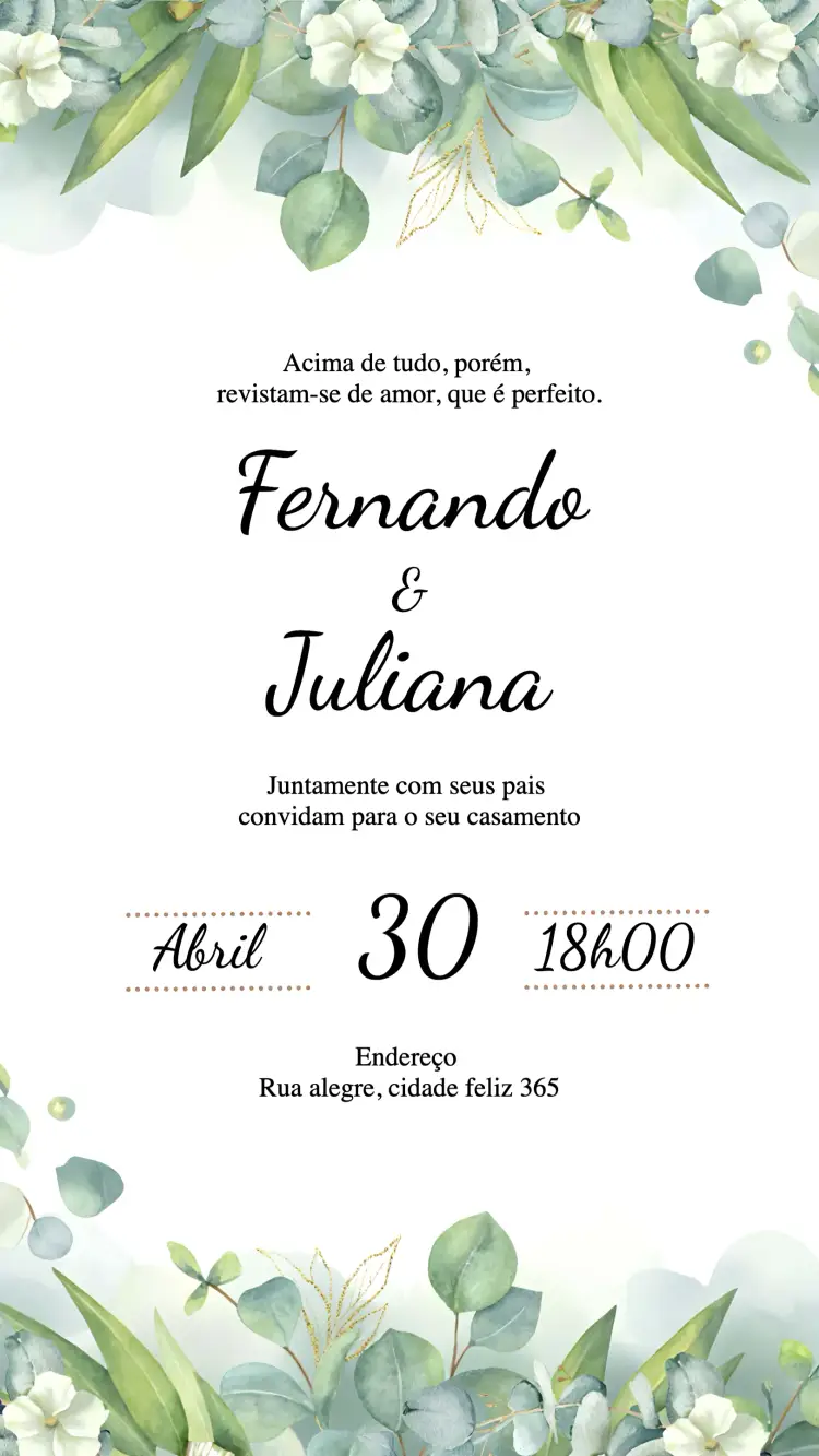 Convite Casamento Floral Marsala