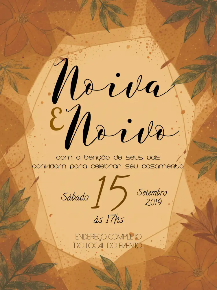Convite Casamento Floral Provençal