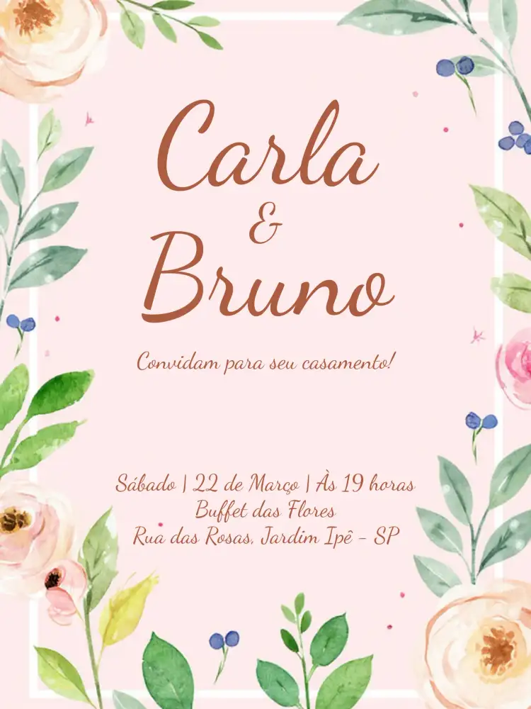 Casamento Floral Romântico Elegante