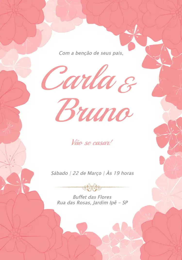 Casamento Floral Rosa Flores