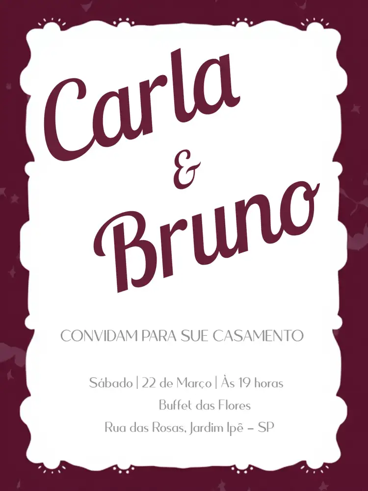 Casamento Minimalista Vermelho