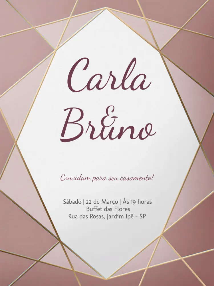 Convite Casamento Moderno Detalhes