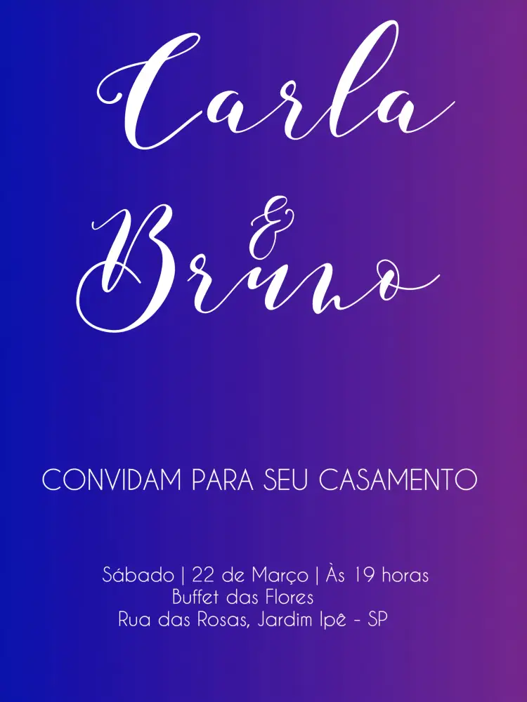 Convite Casamento Noivado