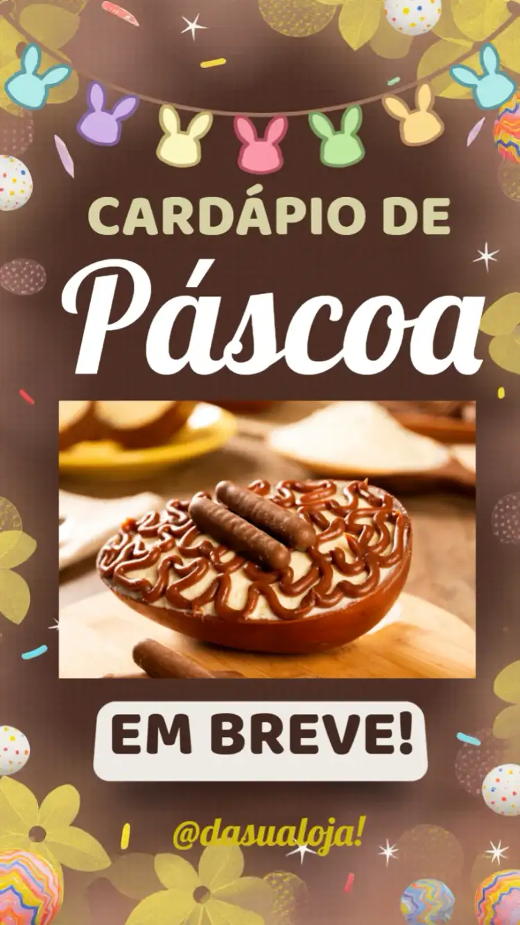 Convite Catálogo De Páscoa Ovo – tema Datas Comemorativas colorido, divertido, com elementos gráficos de páscoa, moderno, estilo minimalista