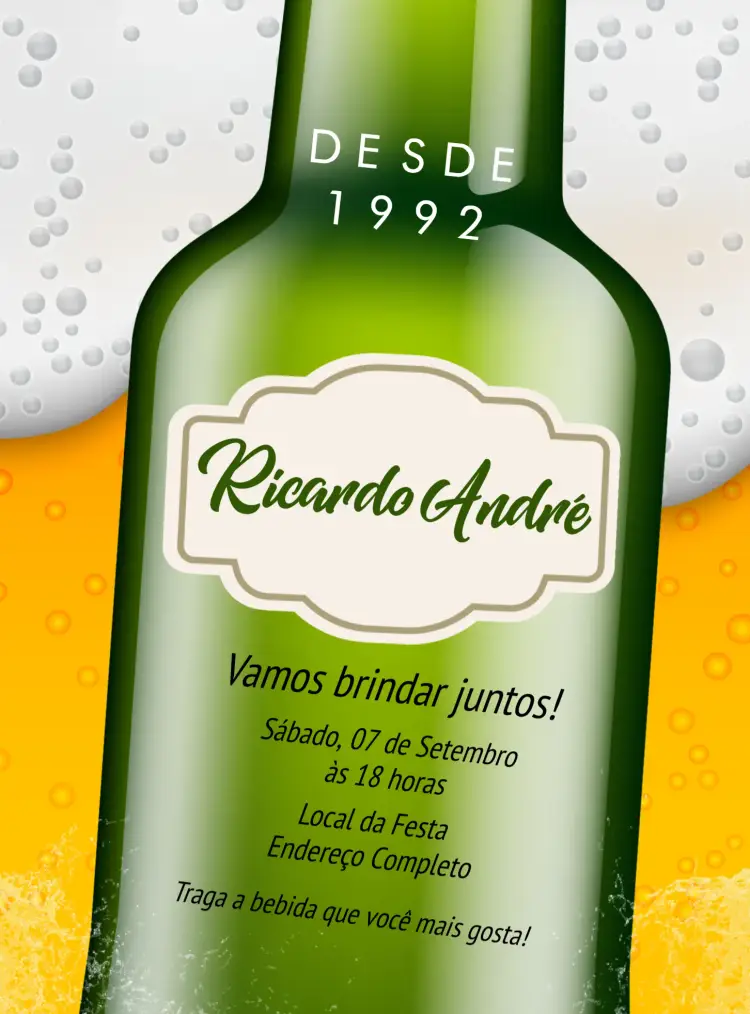 Convite Cerveja Boteco Heineken