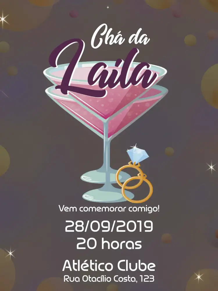 Convite Chá Bar Noiva – tema Chá de Panela moderno, descontraído, colorido, minimalista, boho