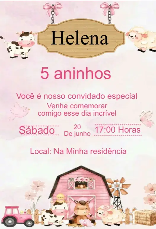 Invite Farm Theme editable and customizable