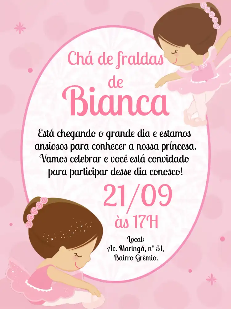 Chá De Bebê Bailarina Balé