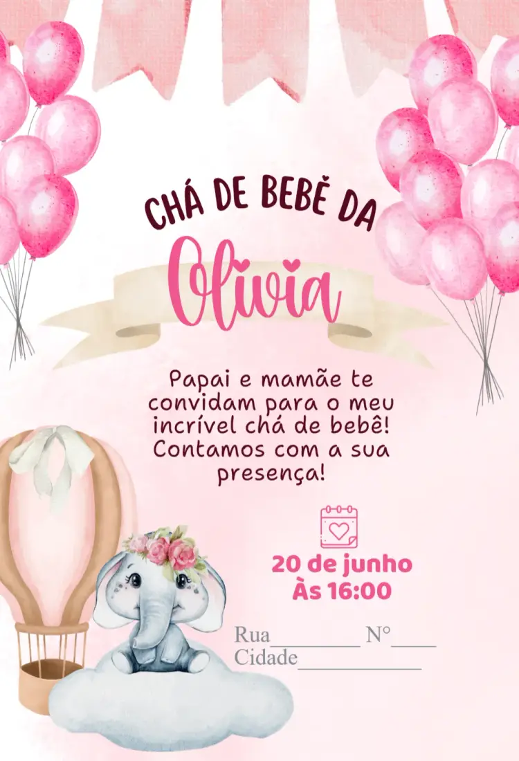 Baby Shower - Little Elephant invitation
