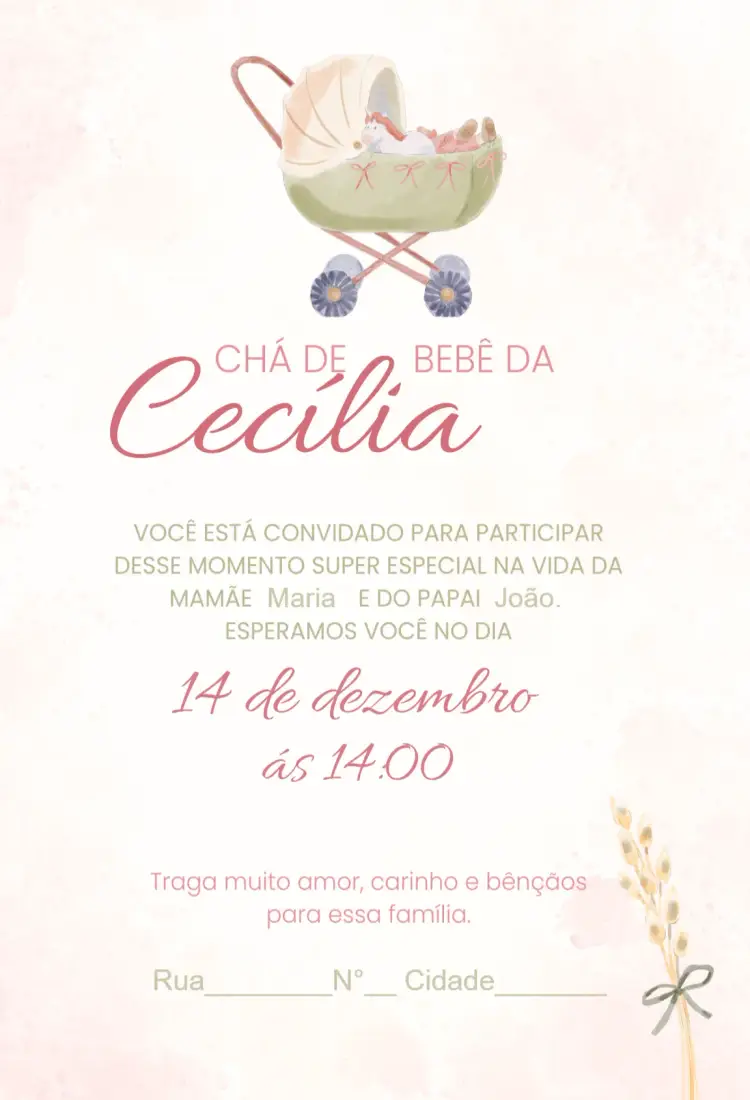 Baby Shower - Elegant invitation