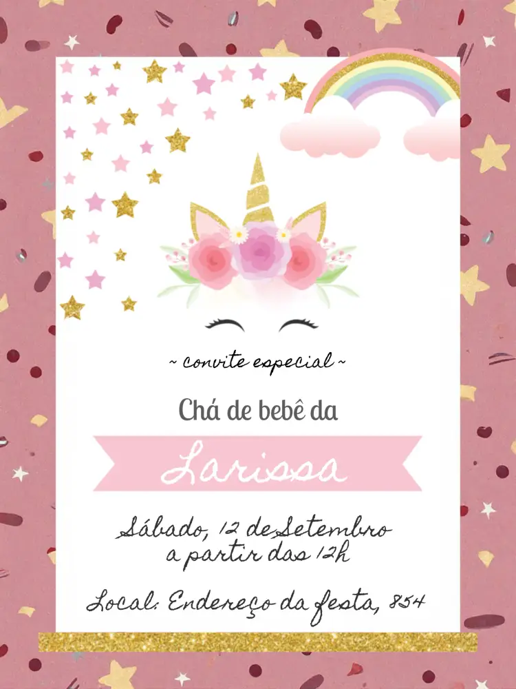 Convite Chá De Bebê Filha