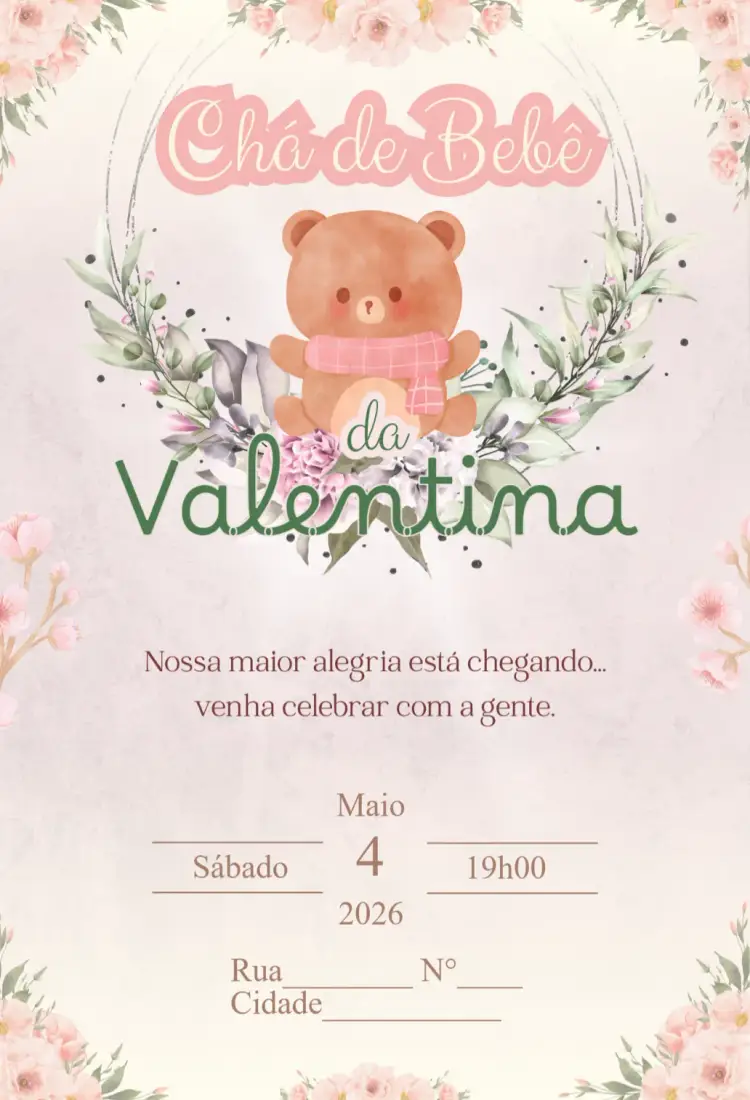 Baby Shower - Floral invitation