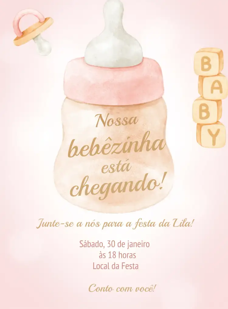 Chá De Bebê Menina Fraldas