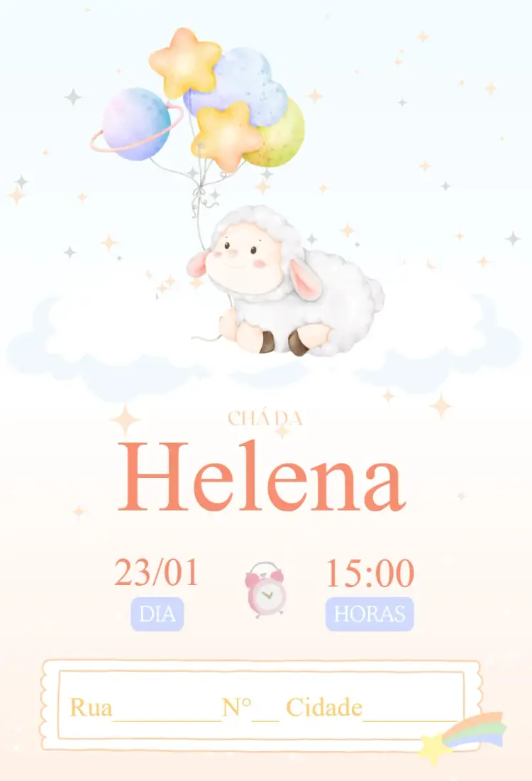 Baby Shower - Little Lamb invitation