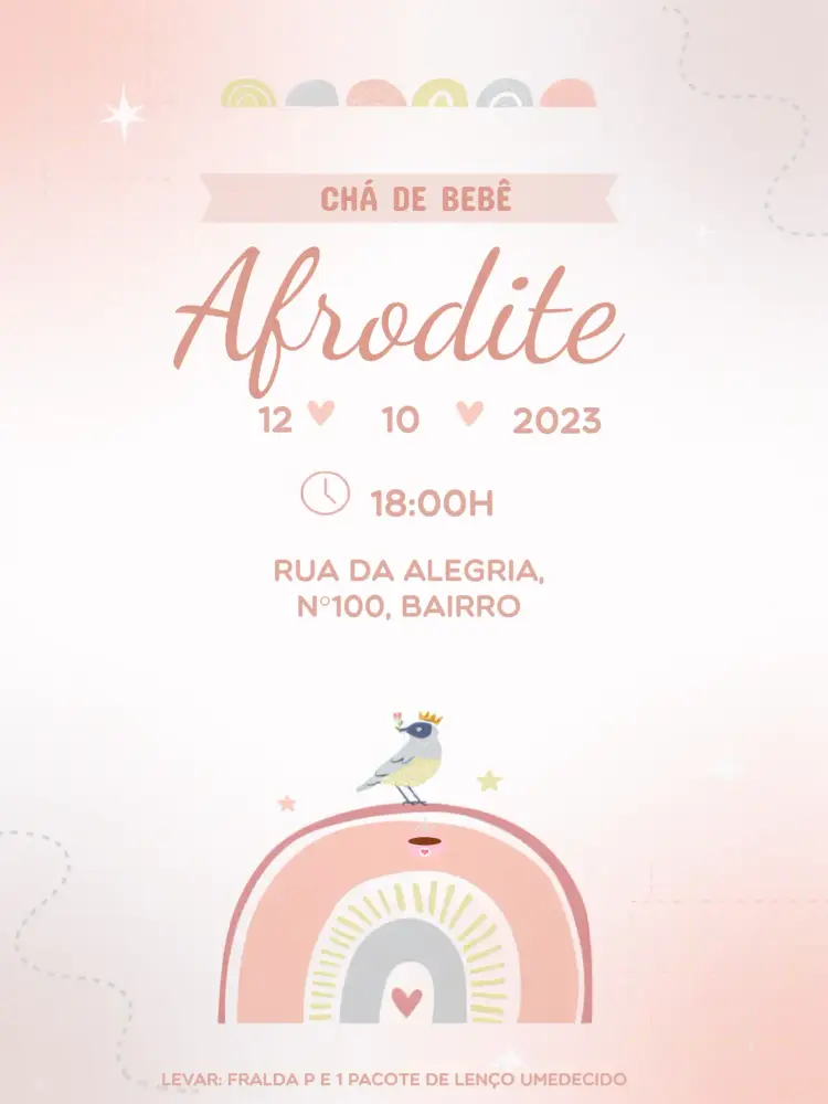 Convite Chá De Bebê / Revelação Azul